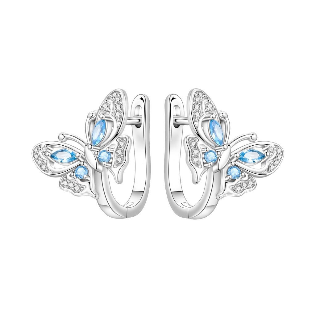 Elegant Insect Earrings For Women Butterfly Dragonfly Ladybug Hoops Sophisticated Dangle Ear Jewelry