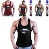 Hochwertiges Herren Bodybuilding Tank Top Muskel T-Shirt mit 3D Superman Design