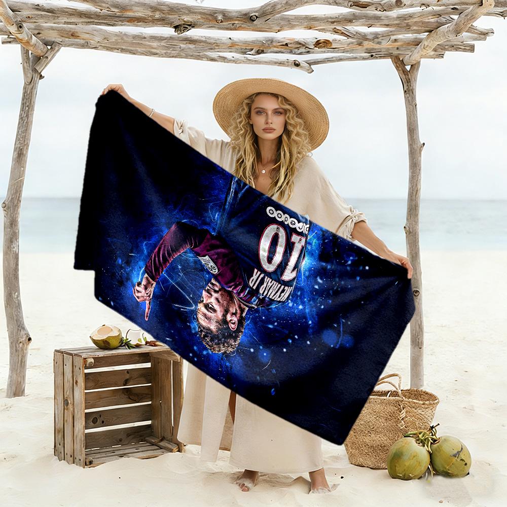 Ronaldo's Iconic Celebration Beach Towel High Absorbency & Quick-Dry Comfortable Lightweight Perfect for Traveling Yoga Camping and Swimming
