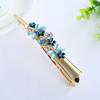 Headgear Spring And Summer High-End Hairpin, Women'S Adult Hairpin Alloy Paint Summer Disc Hair Ponytail Horn Clip