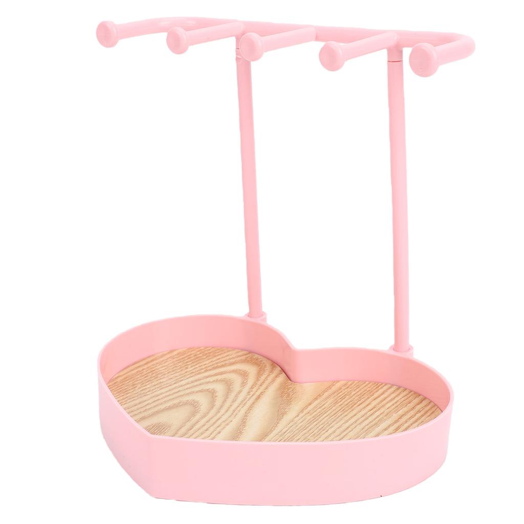 Necklace Holder Heart Shaped Aesthetic Jewelry Stand Necklace Holder for Bedroom Decor Pink