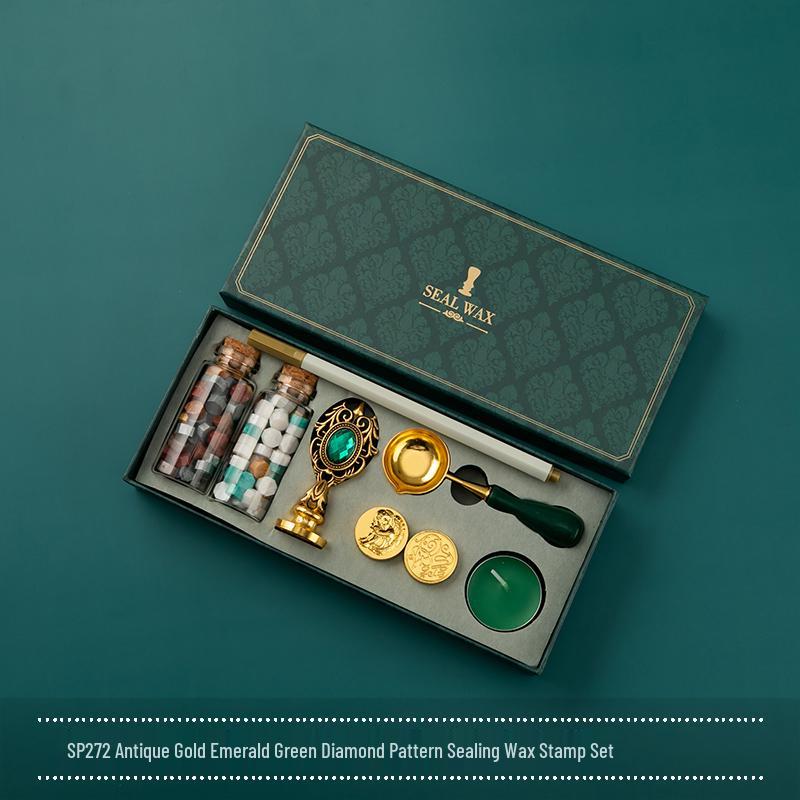 Creative Sealing Wax Stamp Set with Wax Granules – Perfect Gift for Teachers, Classmates, or Special Occasions