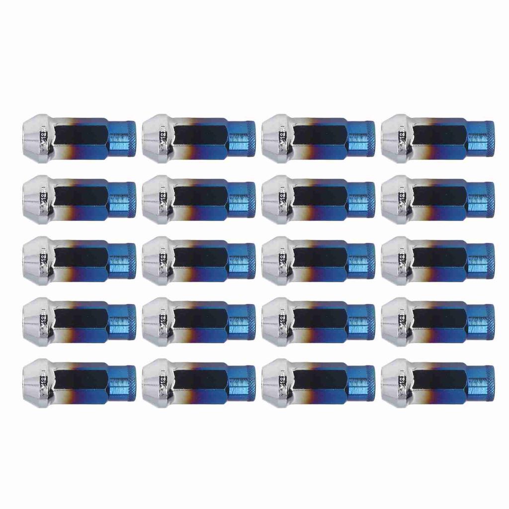 20Pcs M12x1.5 Wheel Lug Nuts with Wrench Socket High Hardeness Replacement for Ford Focus