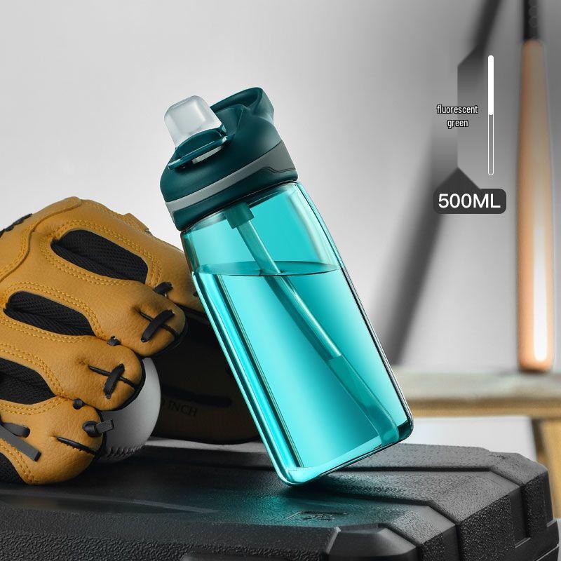 Vanow Portable Sports Water Bottle with Straw, 500ml