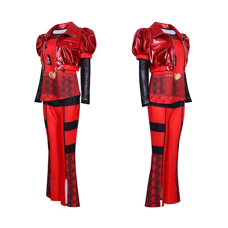 Anime Movie  Descendants 4 Red Cosplay Costume The Rise Of Red Accion Halloween Disguise Party Dress Up Suit For Woman