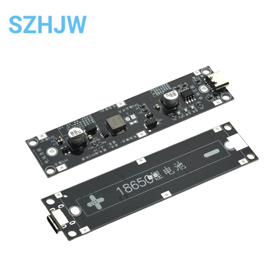 

5V 9V 12V Type-C 18650 Lithium Battery Boost Step Up Module UPS Uninterruptible Power Supply Charge Discharge Same Time 1A