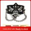 European & American Men's Punk Skull Leather Bracelet