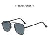 Metal Frame Square Sunglasses Chic UV Protection Double Beam Double Beam Sunglasses Fashionable Square Lens Metal Sunglasses
