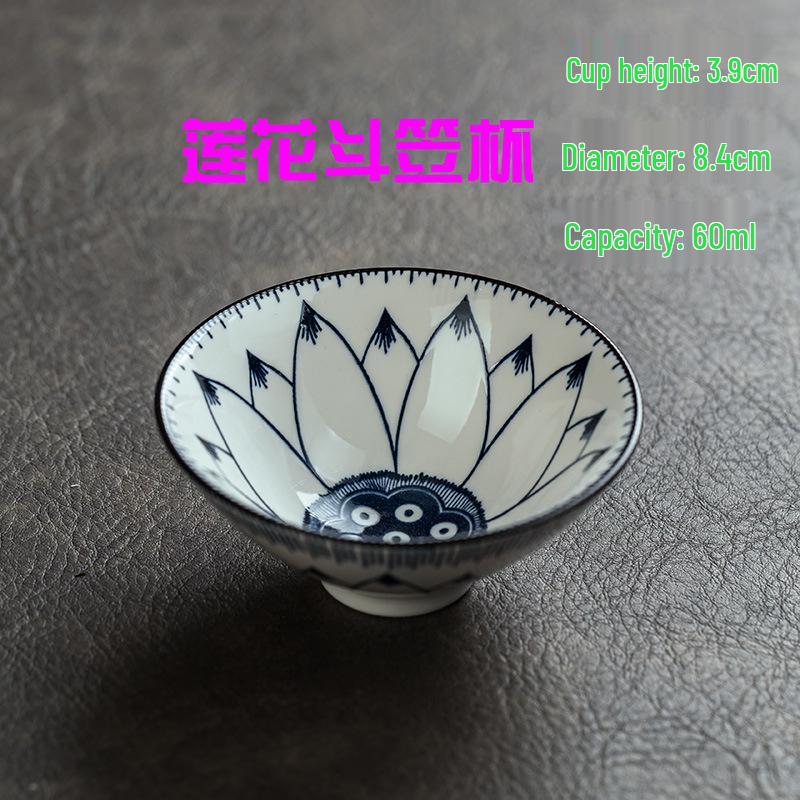 

Сине-белая чашка доули: Белая фарфоровая керамическая пиала Дэхуа для чайного набора для кунг-фу