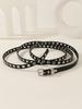 Solid Fashionable Color Porous Design Women Slim Waist Belt For Daily Wear