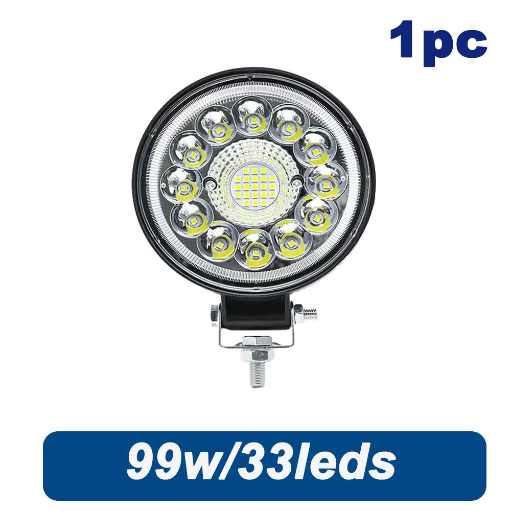 Auto Work Light 99W Led Light Round Square LED Offroad LED Bar 4 Inch Spot Flood Fog Lamp12-24V Off Road 4x4 Barra LED Headlight 1pcs