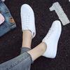 Fashion Fashionable Low-Top Lace-Up Women's Casual White Sneakers Trendy Slip-On Board Shoes Comfortable Rubber Sole Polyurethane Upper