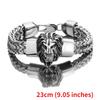 Bracciale da Uomo in Acciaio Inossidabile Leone di Alta Qualità, Maglia a Catena Placcata Oro, Biker Punk Rock, Gioiello Artificiale alla Moda Regalo