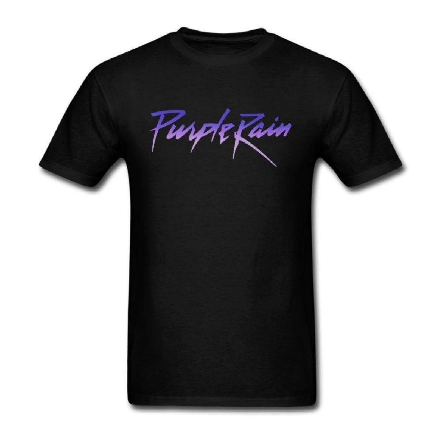 LSLEEVE Men s American Rock Singer Purple Rain T-shirts Black XXL S чёрный