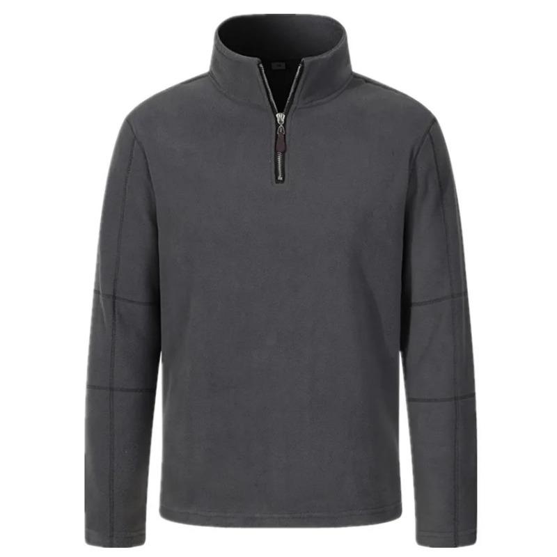 Fleece Sweatshirt Stand Collar Half Zipper Long Sleeves Trendy and Versatile Men's Tops Fall and Winter New