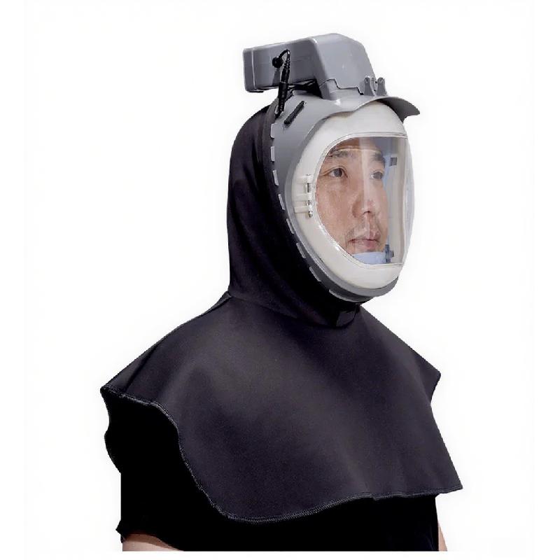 Heltäckande elektrisk lufttillförsel dammmask hatt dammtät huva cape för skördare polering slipning industriellt damm