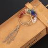 Natural Crystal Tree of Life Car Pendant with Tassel - Crushed Stone Interior Decoration
