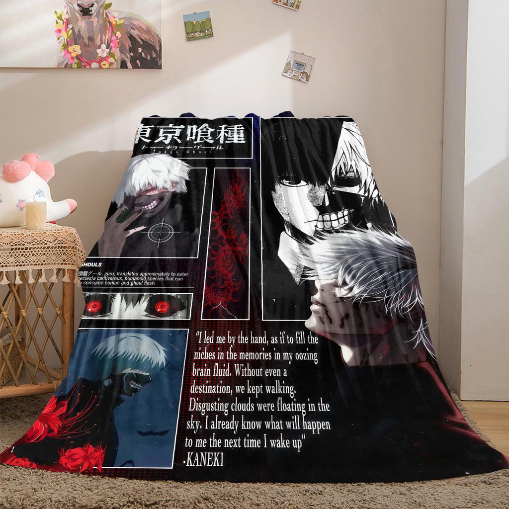 Tokyo Ghoul Luxury Flannel Lightweight Blanket Home Decor Sofa Bed Travel Cover Family Gift LXRa21