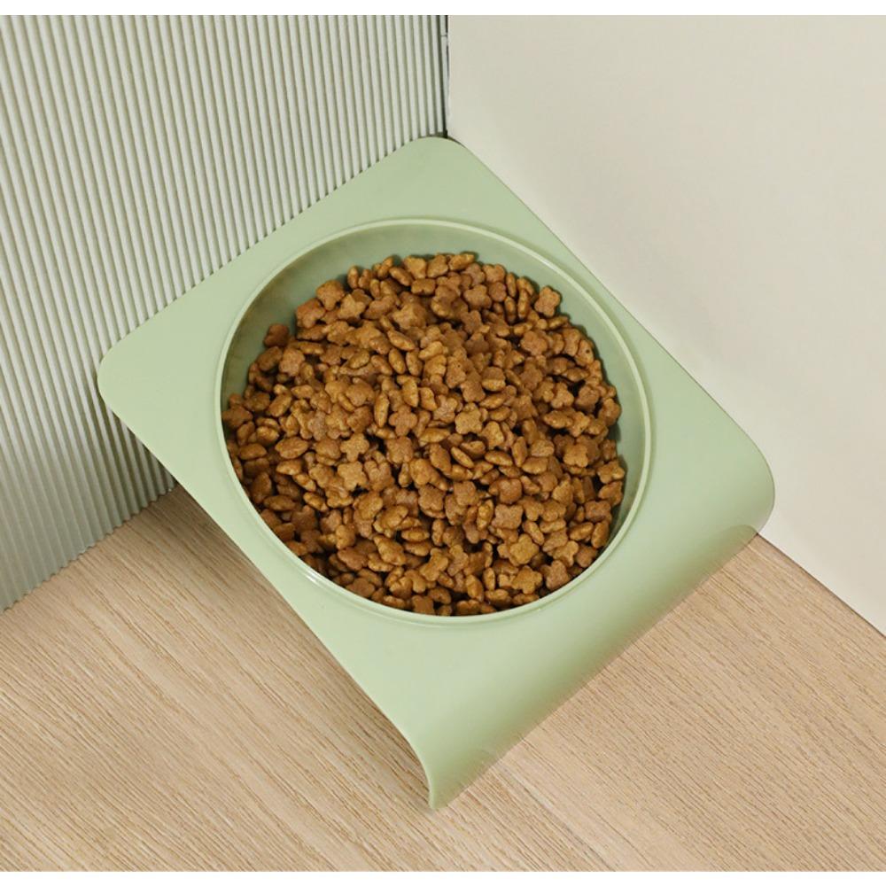 Pipitao's Original Tilted Pet Bowl Against the Wall, Creative Neck Protection Dog Basin, Anti-knock Fixed On the Skirting Line Cat Bowl