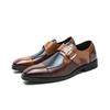 Men's Shoes Large Size New Casual Leather Shoes Fashion Splicing One-pedal Lazy Shoes Trend Literary and Artistic Fan Loafers