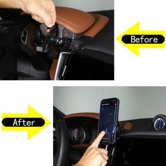Legierungskonsole Fahrer Armaturenbrett Handyhalter Halterung Für 2014-22 Maserati Ghibli
