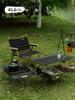 CLS Camping Stainless Steel Folding Outdoor Table with Storage Rack and Picnic Mesh