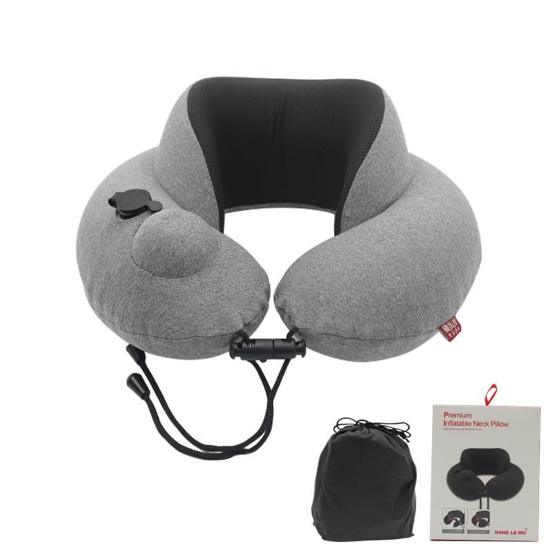 Modern Ionized Ushaped Travel Neck Pillow With Double Layer Press And Gift Box For Adults
