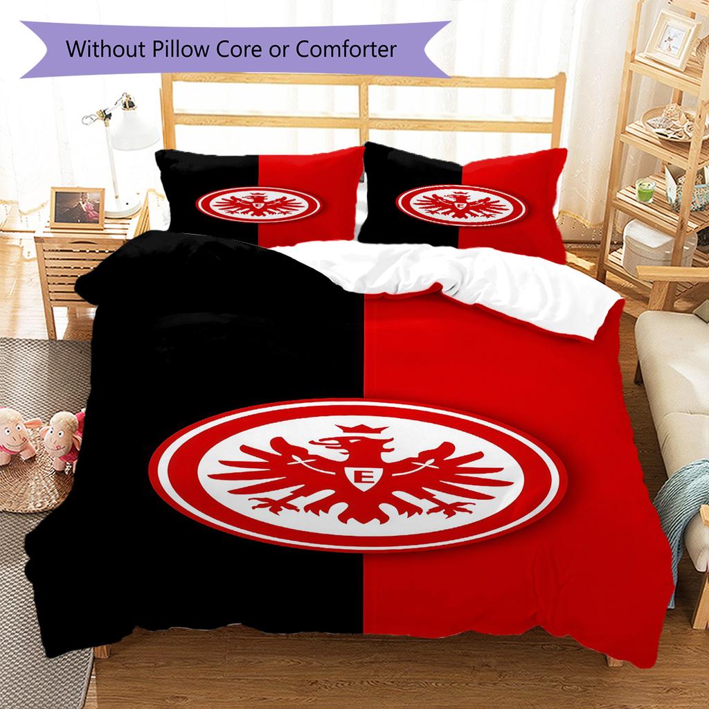 Eintracht Frankfurt  Pattern Bedding Quilt Set Quilt Cover Pillowcase Home Decoration Birthday Gift (1 * duvet cover + 2 * pillowcase, without core)