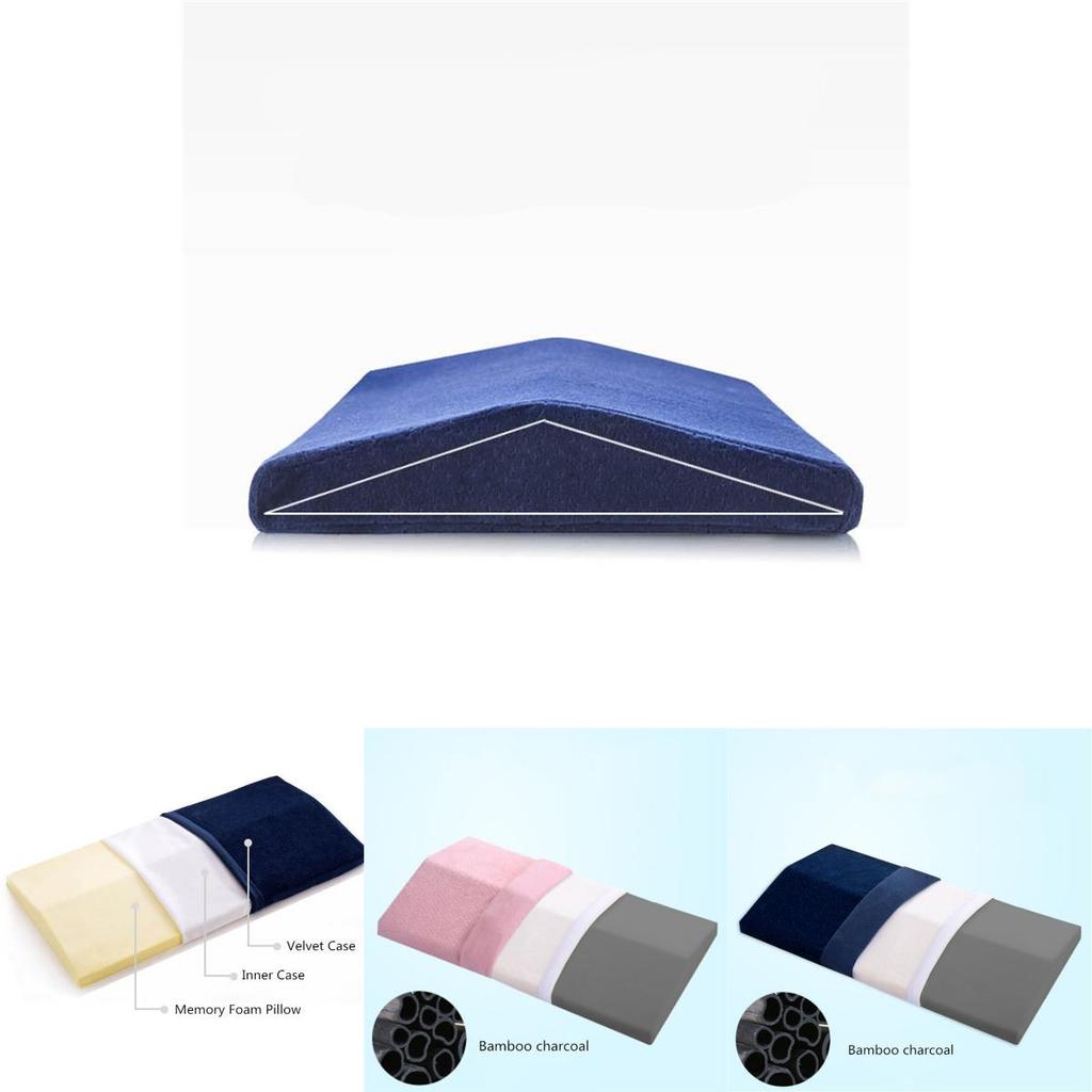 Premium Memory Foam Lumbar Support Wedge Pillow For Ultimate Back And Leg Comfort