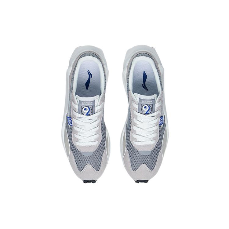 Li Ning Square And Round Textile, Leather Comfortable Slip Resistant Abrasion Resistant Low top Sports Casual Shoes AGCS107-1