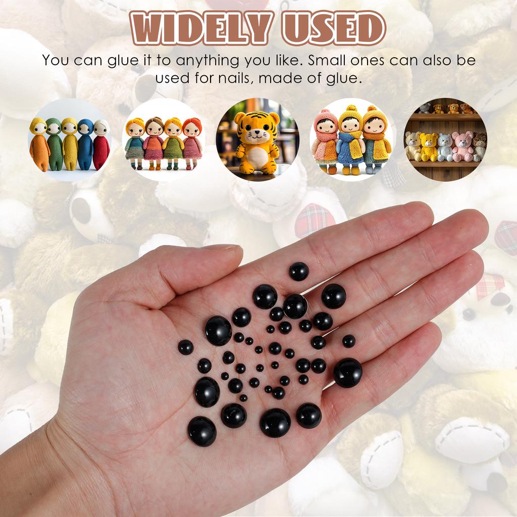 500/1000Pcs Doll Making Eyes Craft Doll Eyes And Noses DIY Craft Stuffed Toy Eyes for Plush Toy Crochet Craft Dolls Plush Toys