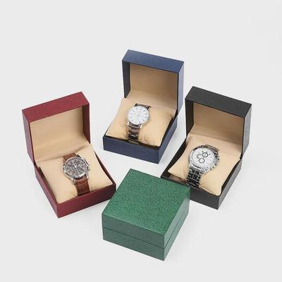 Luxury Lychee Pattern Watch Display & Storage Box with Pillow Gift
