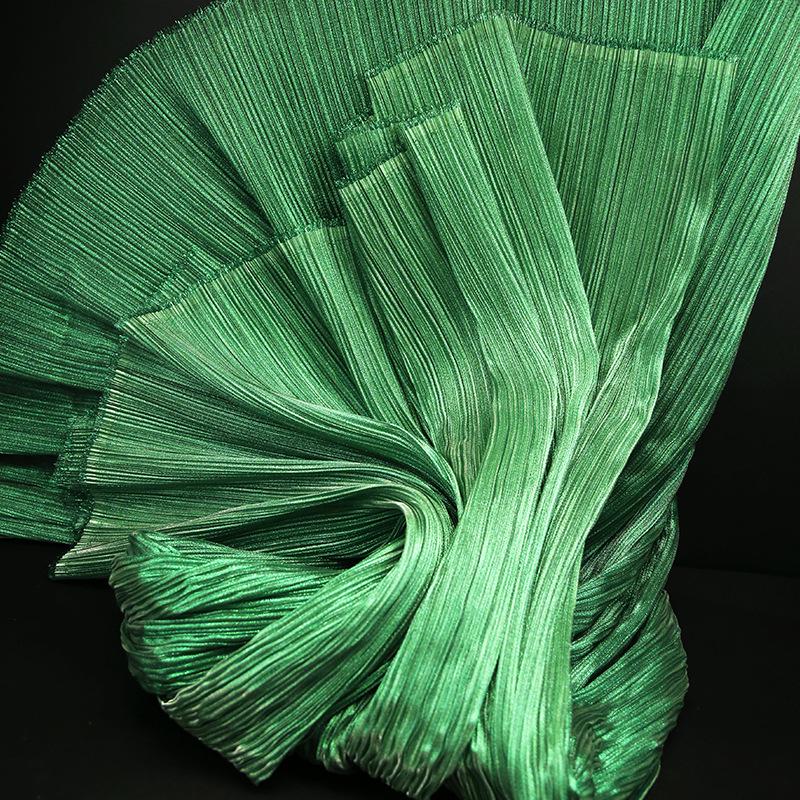 Metallic Pearl Pleated Yarn Fabric for Sculptable Wedding and Stage Floral Design