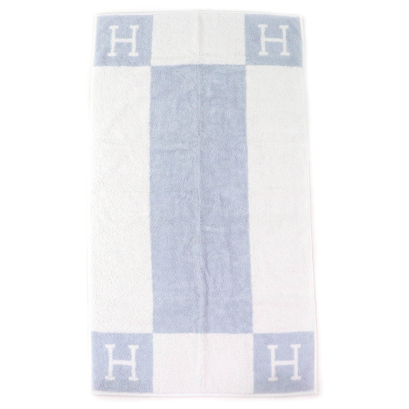

Pristine HERMES towel Avalon Baby Bath Towel Swaddling Blanket BLEU GLACIER Used