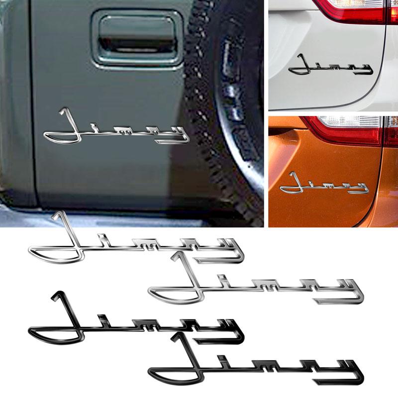 3D Car Styling Chrome Metal Letter Sticker For Jimny Emblem Grand Vitara Sx4 Swift Body Rear Bumper Trunk Tailgate Badge Decor