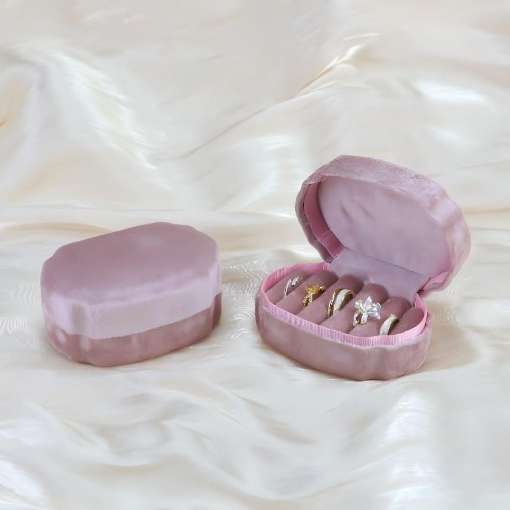Luxury Finish Velvet Ring Box Multi Slot Wedding Jewelry Case Jewelry Display Case Home Storage