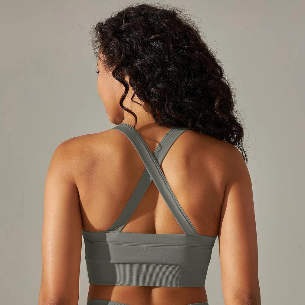 Sports Gym Bra Exercise Padded Yoga Sportswear Active Training Women Lifting Clothes Fitness Workout Push Up Crop Top