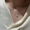 S925 Sterling Silver Pearl Pea Necklace - Korean INS Style, Fashionable & Simple Clavicle Chain