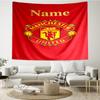 Custom Name Manchester United Print Tapestry, Backdrop, Easy Setup, Ideal for Bedroom, Office & Living Room, with Aesthetic Wall Hanging Decor.