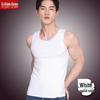 Men's Seamless Cotton Vest - Breathable, Elastic, Ribbed, Round Neck, Comfortable Base Layer