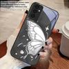 Schmetterling aus Eiskristallen Für Samsung A73 72 71 A70 56 55 54 A53 52 51 50 42 A35 A34 33 32 31 26 25 24 23 22 30 Glashülle