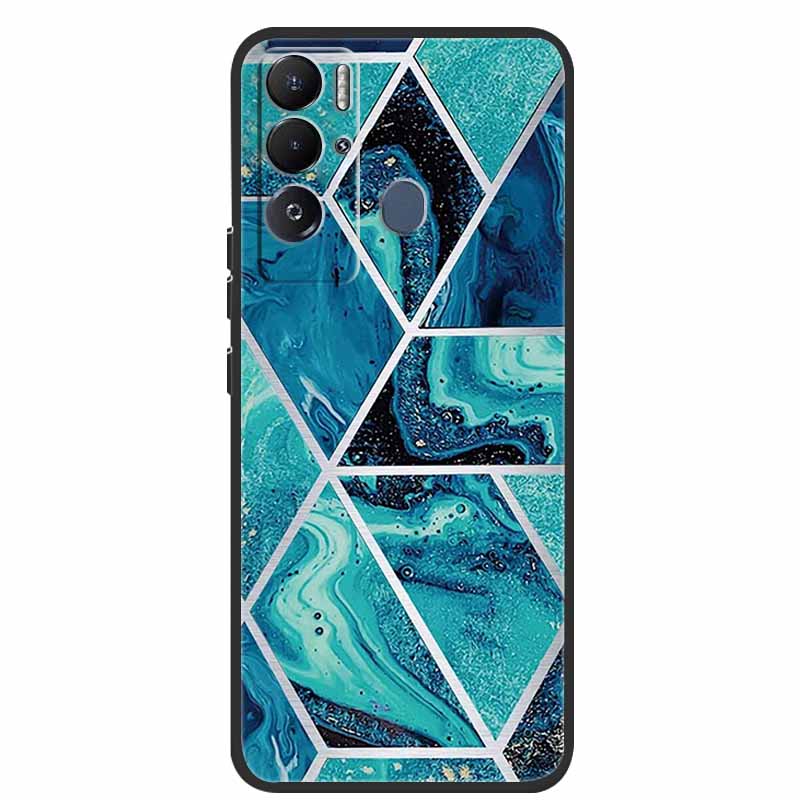 

For Tecno Pova Neo Case Marble Soft Silicone Back Cover Phone Case for Tecno Pova Neo Bumper Coque LE6 Shockproof PovaNeo Funda Tecno Pova Neo