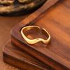 Thumb Ring Irregular Line Shape Adjustable Opening Design Finger Ring Stainless Steel Finger Band Versatile Jewelry Gift