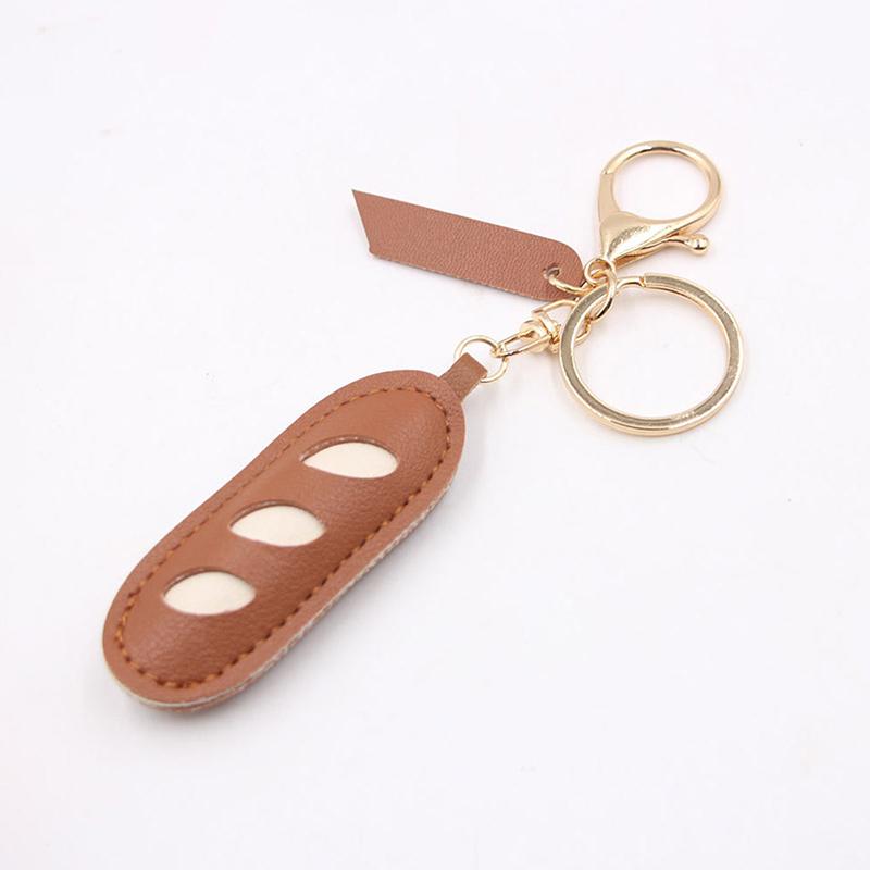 Creative  Keychains Women Pu Leather Hanger Pendant Decoration For Bag Charm Car Keyring Accessories Gifts