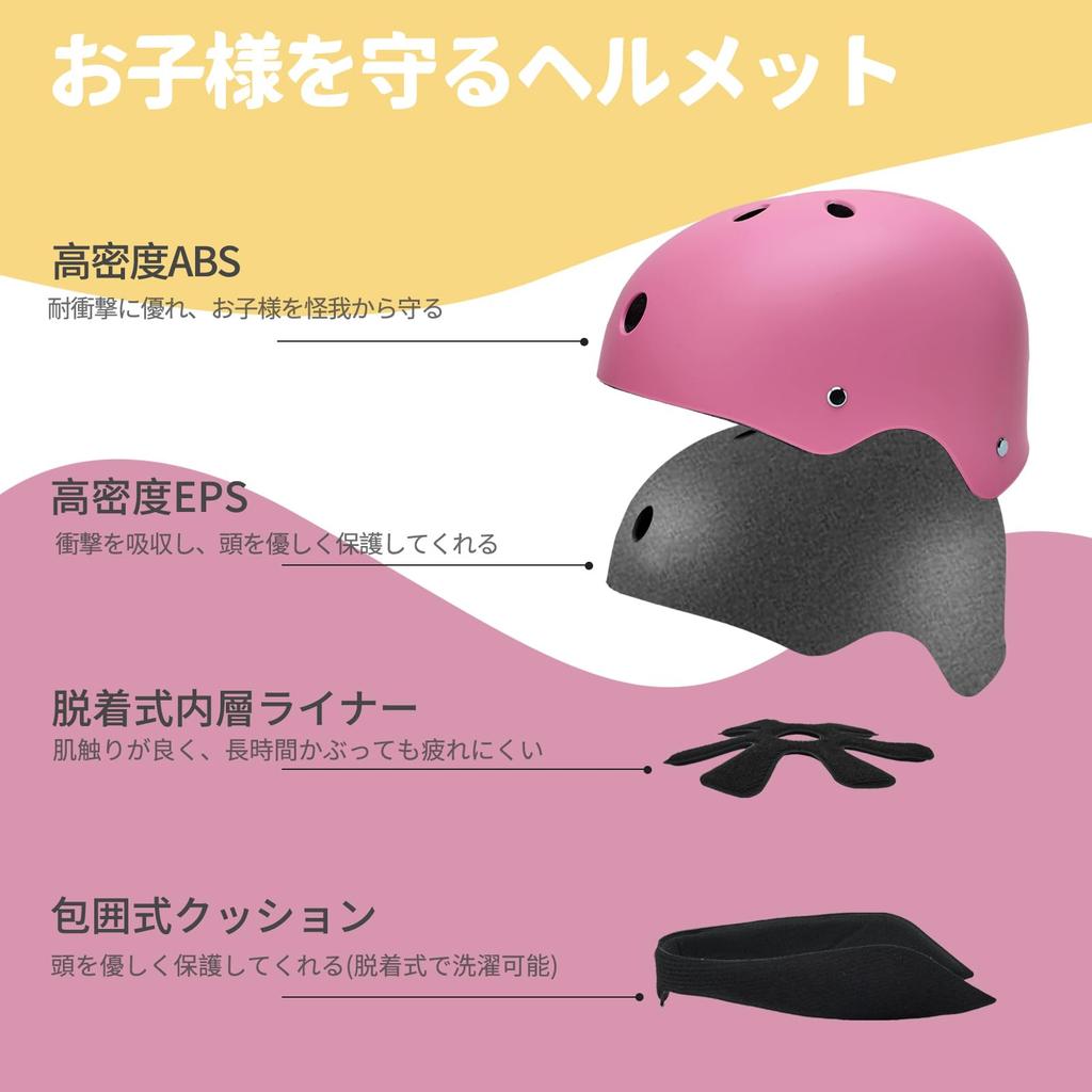 Rongbenyuan Lightweight and Breathable Bicycle Helmet for and Elementary Schoolers Ages and Adjustable Head Sports Helmet with 3D Protective Size S