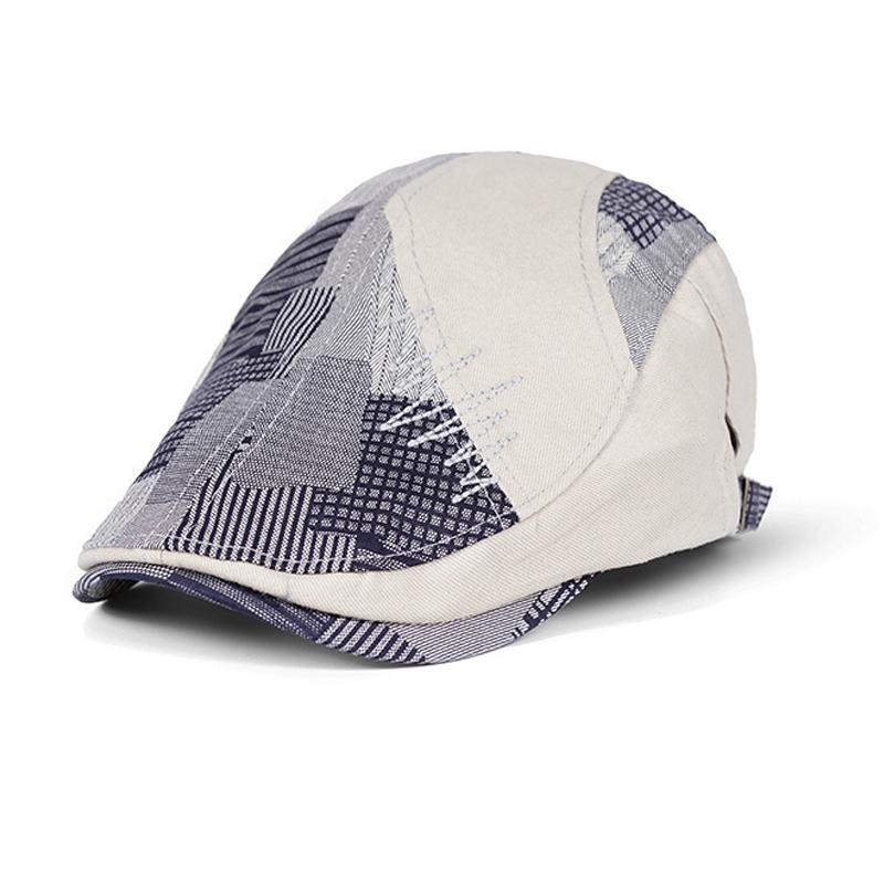 

Весна Осень Кепка Мужская Нерегулярная Вышивка Берет Шитье Кепка светло-серый