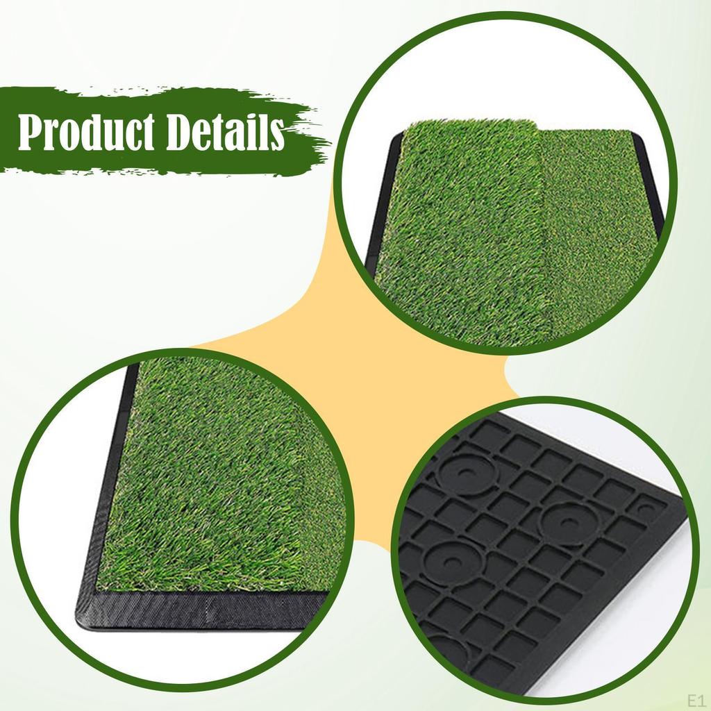 Golf Hitting Mat Practice Drive Training Portable Gear Artificial Turf Pad Rubber Base for