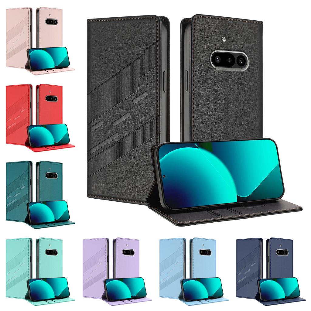 Magnetic Luxury Leather Wallet Flip Case for Nothing Phone 3a 3 a Pro Cover Shockproof Card Slots | Classic Design 8 Colors