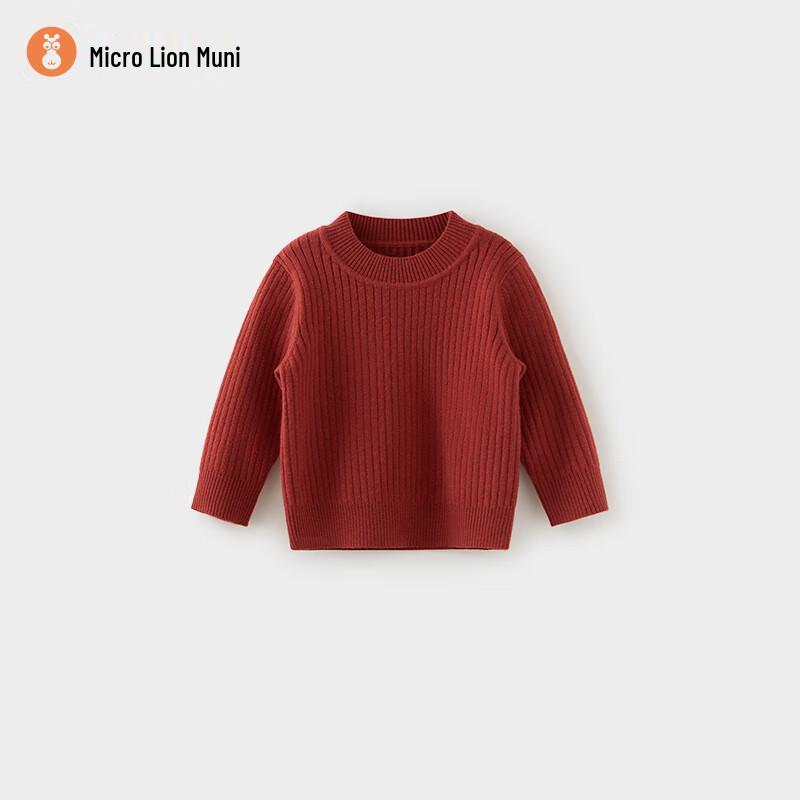 Weishimuni Unisex Kids  Round Neck Knit Sweater 90