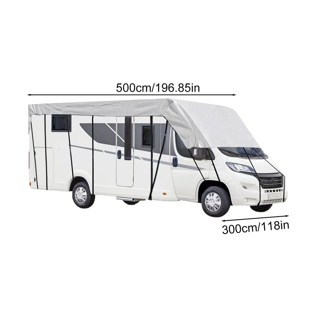 RV Caravan Camping Roof Protective Cover 210D Waterproof Dustproof Canvas UV Protection Sunshade Sunproof RV Canopy Cover